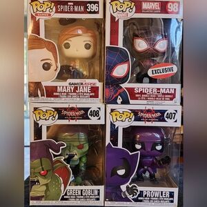 Bundle Of 4- Funko Pop Marvel Spider-Man Collection